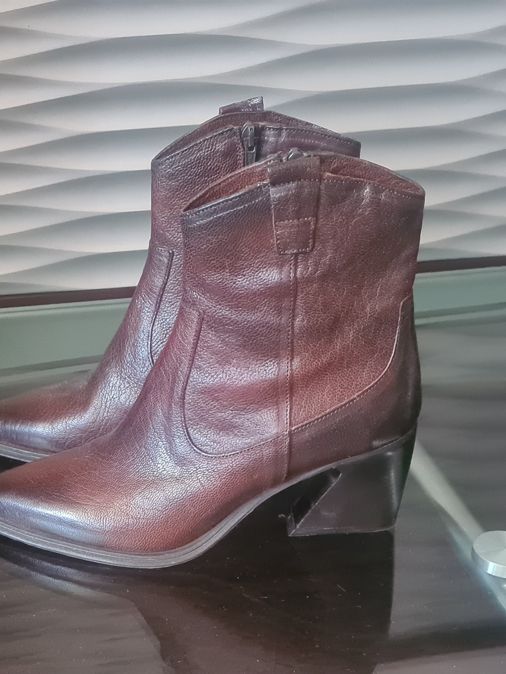 Womens Emanuele Crasto  Brown Leather Ankle Boots -